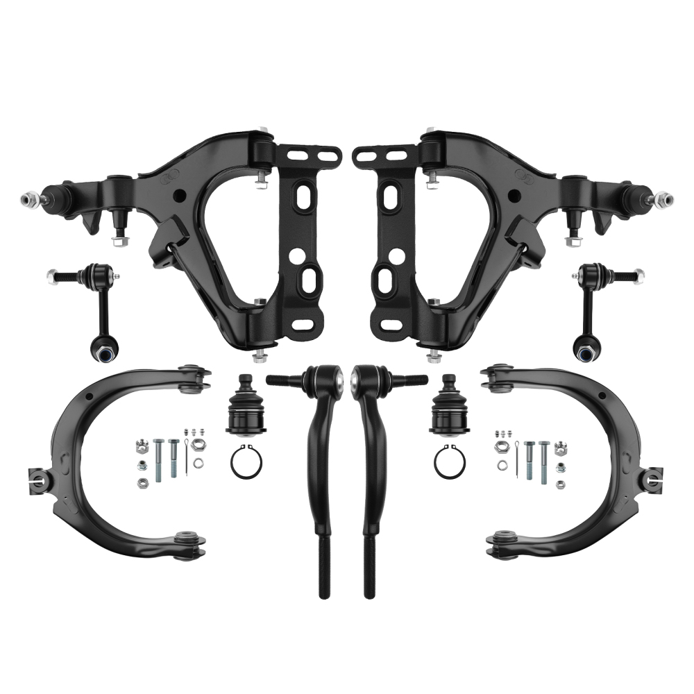 10x Front Control Arms Suspension Kit for 2003 compatible for Chevy Trailblazer compatible for EXT GMC Envoy