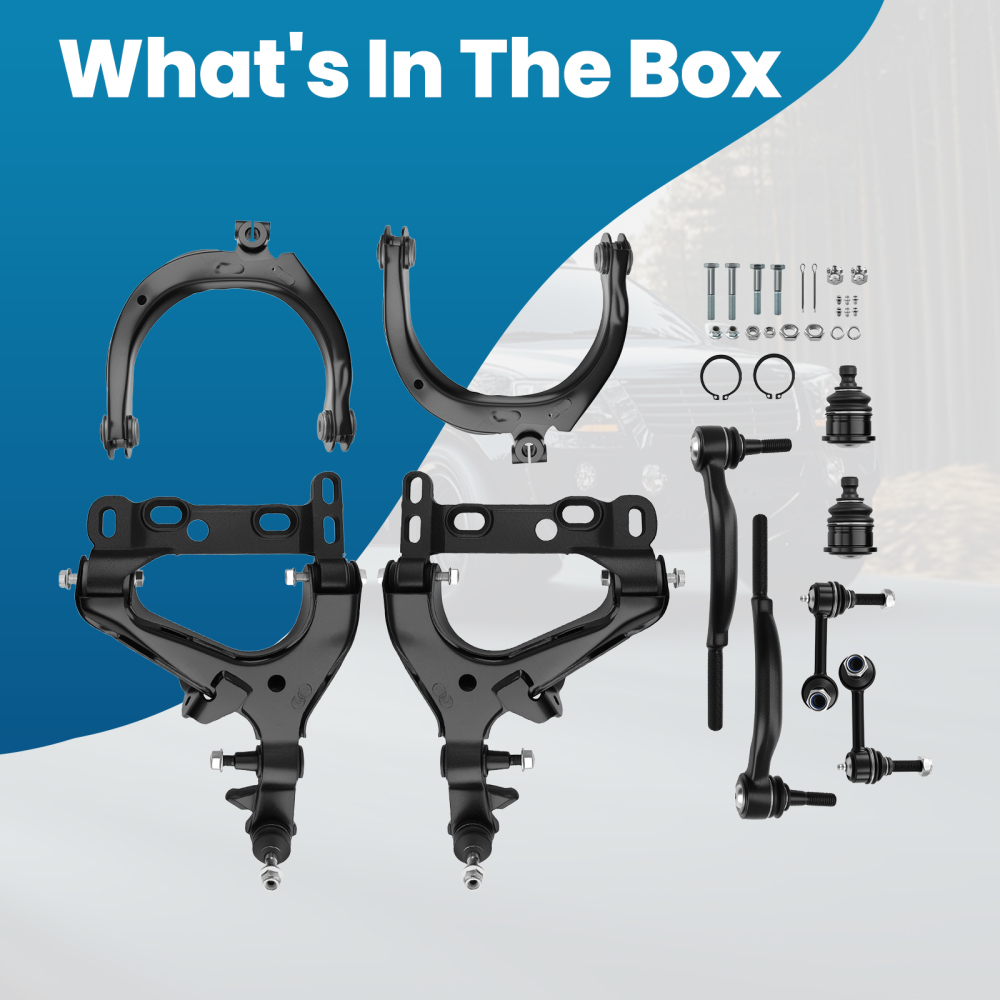 10x Front Control Arms Suspension Kit for 2003 compatible for Chevy Trailblazer compatible for EXT GMC Envoy