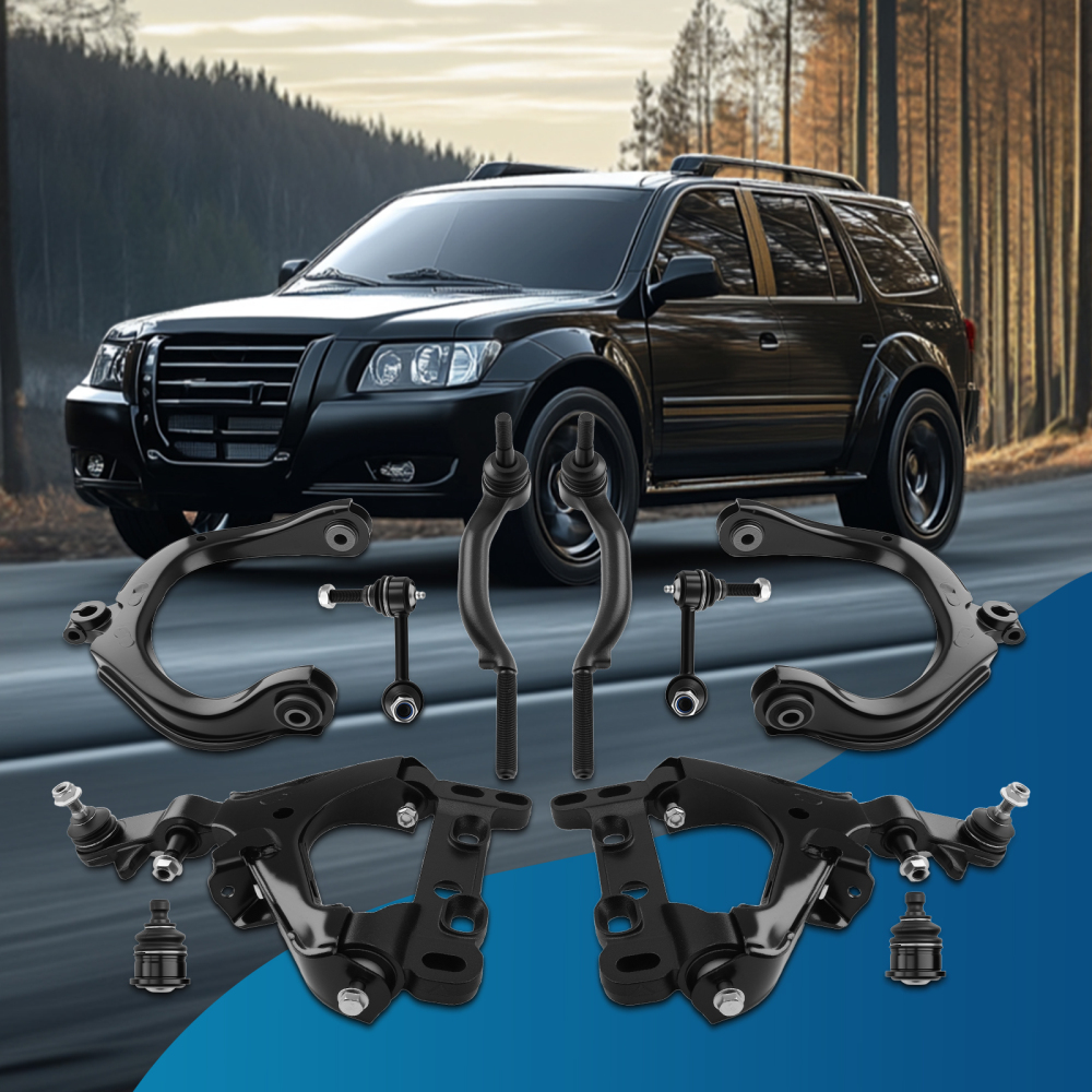 10x Front Control Arms Suspension Kit for 2003 compatible for Chevy Trailblazer compatible for EXT GMC Envoy