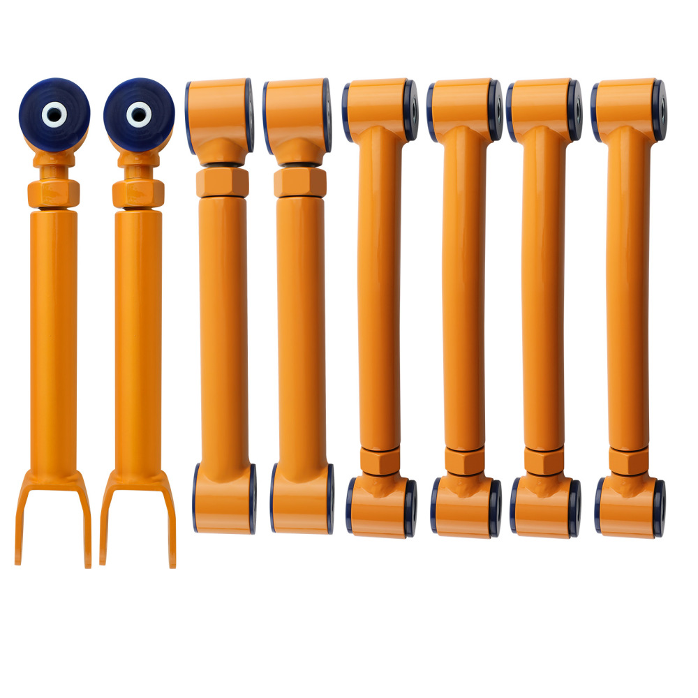 2x Front Upper + 2x Rear Upper +4x lower Control Arms compatible for Jeep Wrangler TJ 97-06