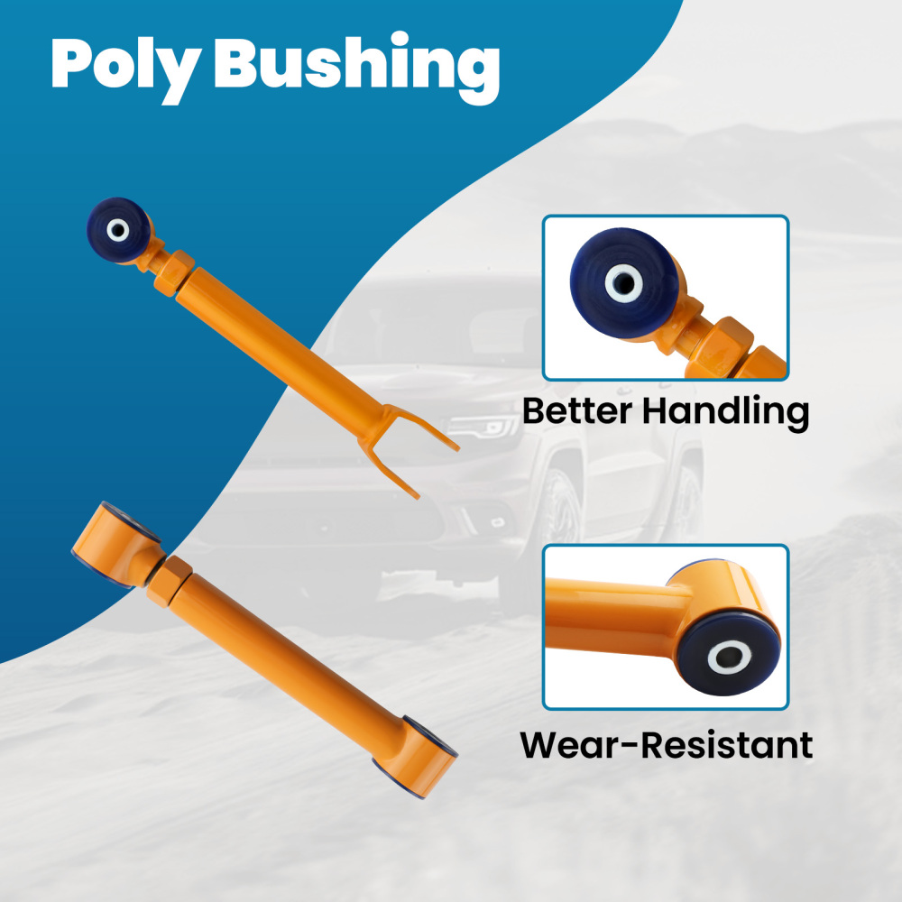 2x Front Upper + 2x Rear Upper +4x lower Control Arms compatible for Jeep Wrangler TJ 97-06