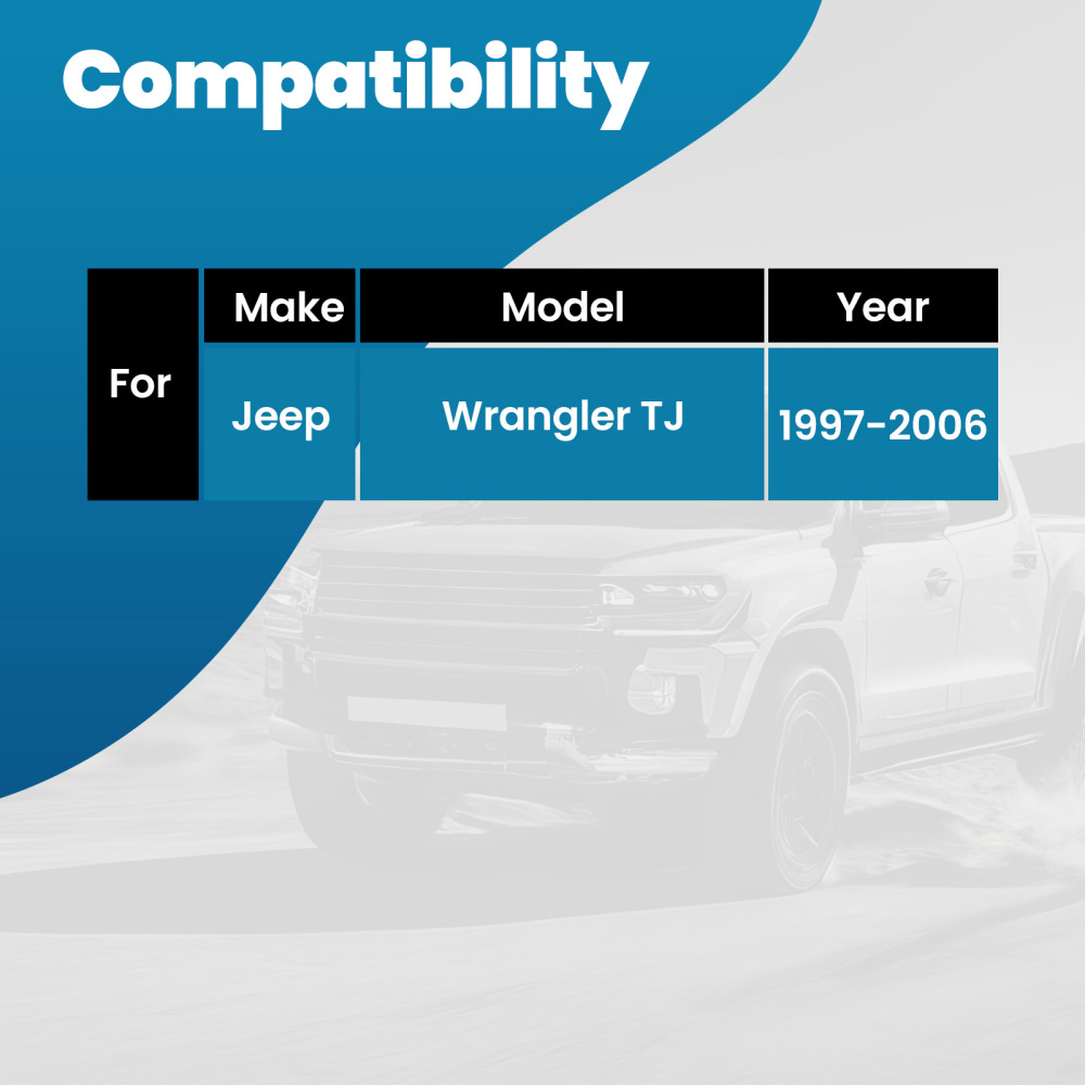 2x Front Upper + 2x Rear Upper +4x lower Control Arms compatible for Jeep Wrangler TJ 97-06