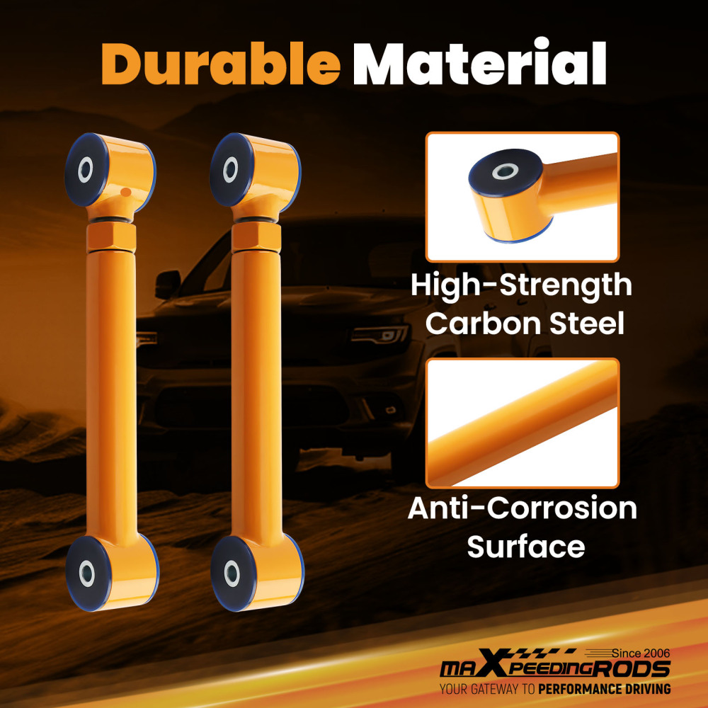 1 Pair Rear Upper Adjustable Control Arm Arms compatible for Jeep Wrangler TJ 1997-2006