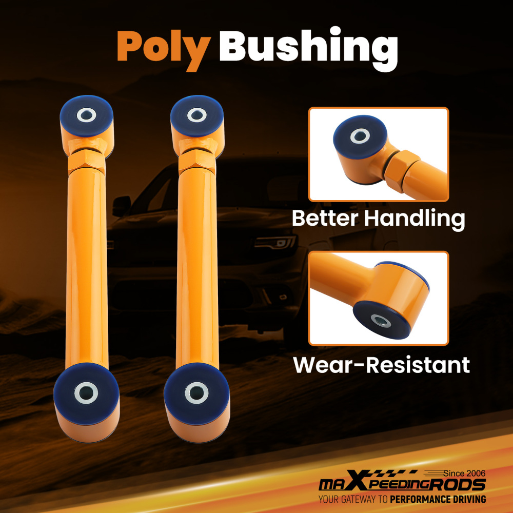 1 Pair Rear Upper Adjustable Control Arm Arms compatible for Jeep Wrangler TJ 1997-2006