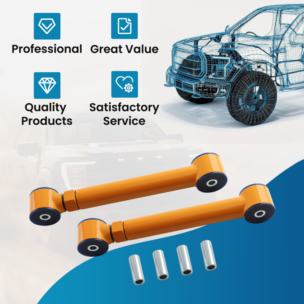 1 Pair Rear Upper Adjustable Control Arm Arms compatible for Jeep Wrangler TJ 1997-2006