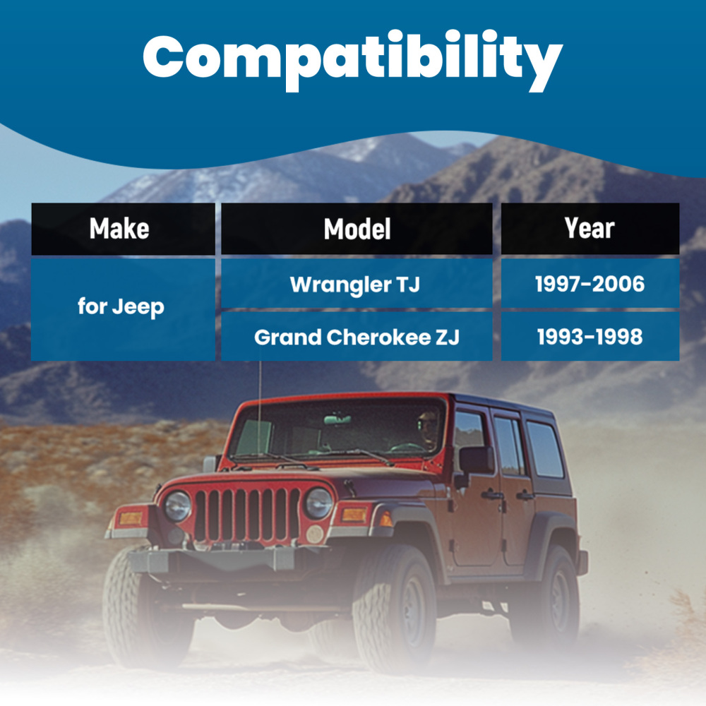 1 Pair Rear Upper Adjustable Control Arm Arms compatible for Jeep Wrangler TJ 1997-2006