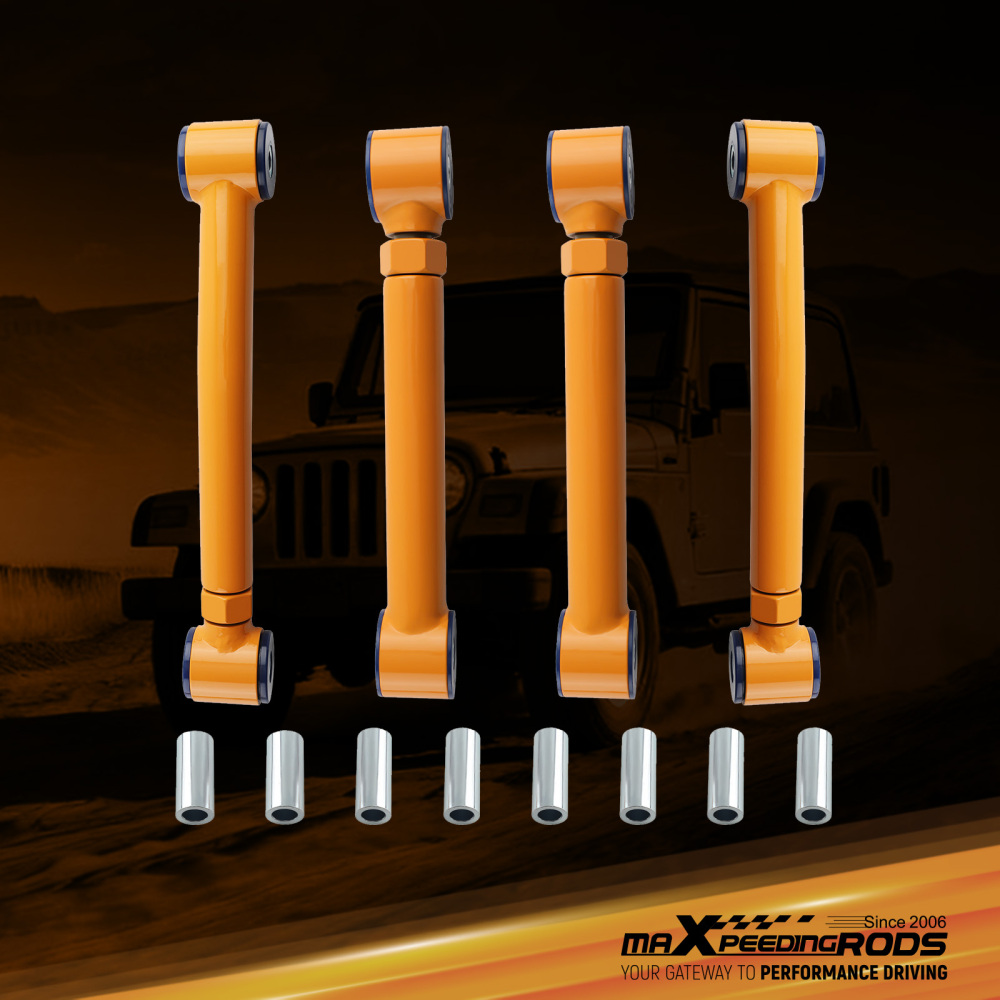 4x Adjustable Control Arm compatible for Jeep Wrangler TJ Grand Cherokee ZJ Control Arms
