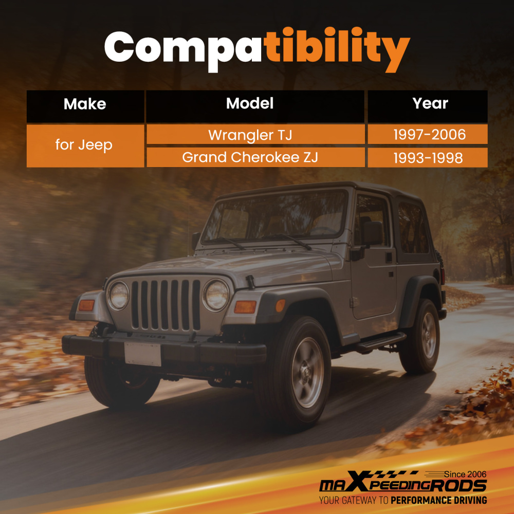 4x Adjustable Control Arm compatible for Jeep Wrangler TJ Grand Cherokee ZJ Control Arms