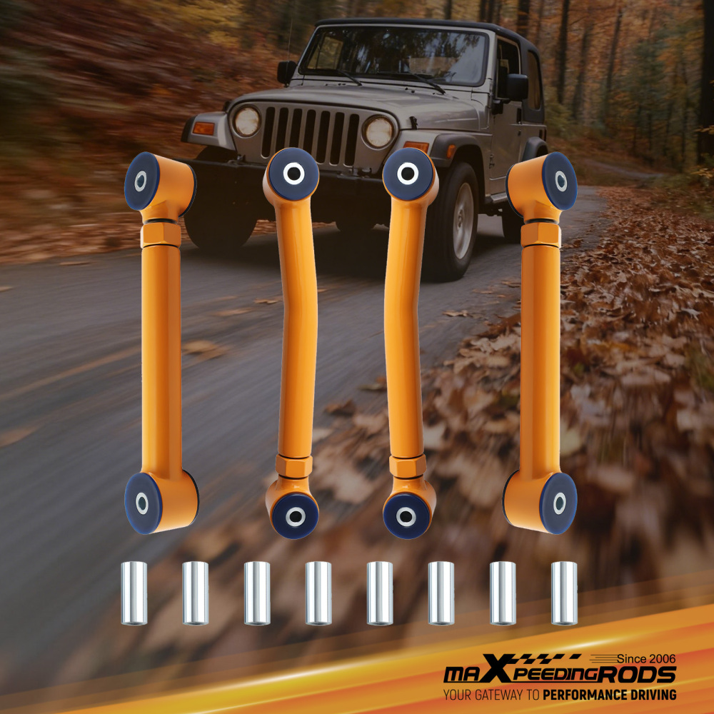 4x Adjustable Control Arm compatible for Jeep Wrangler TJ Grand Cherokee ZJ Control Arms