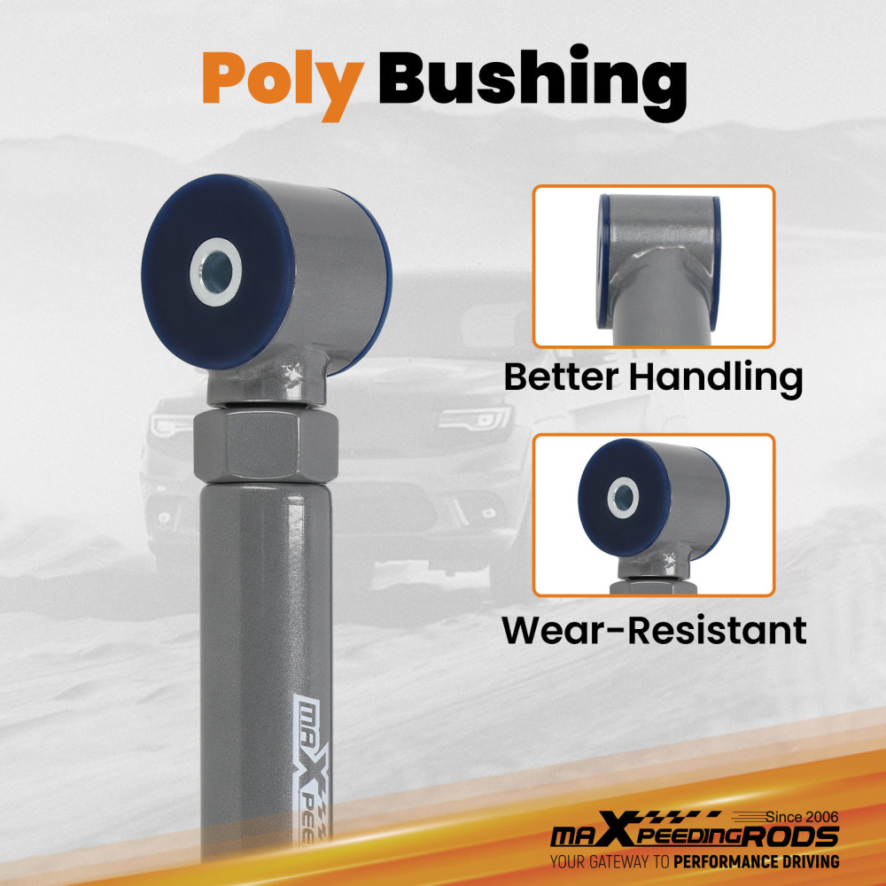 PAIR REAR UPPER ADJUSTABLE CONTROL ARM KITS compatible for JEEP WRANGLER TJ 1997-2006