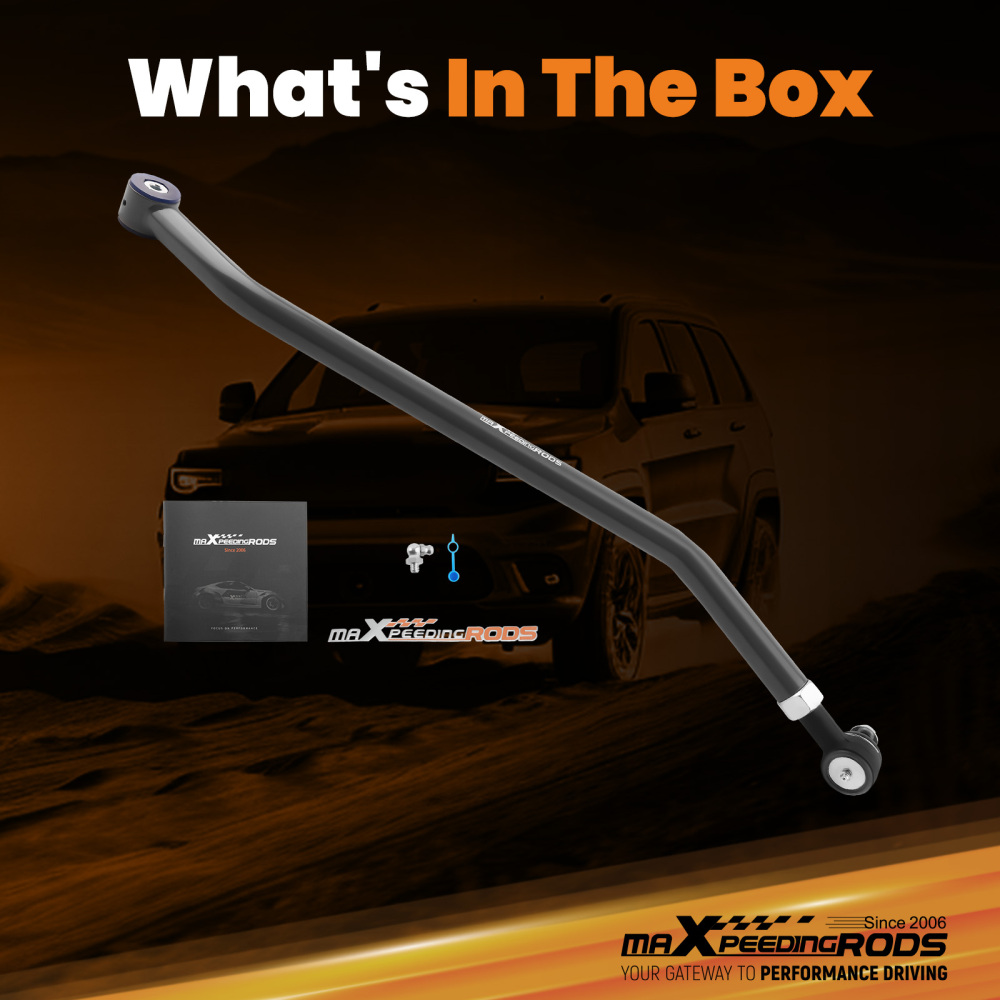 BRAS DE CONTRÔLE SUPÉRIEUR ARRIÈRE+BARRE DE TRACTION AVANT compatible pour JEEP WRANGLER TJ