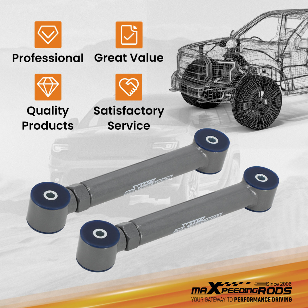 BRAS DE CONTRÔLE SUPÉRIEUR ARRIÈRE+BARRE DE TRACTION AVANT compatible pour JEEP WRANGLER TJ