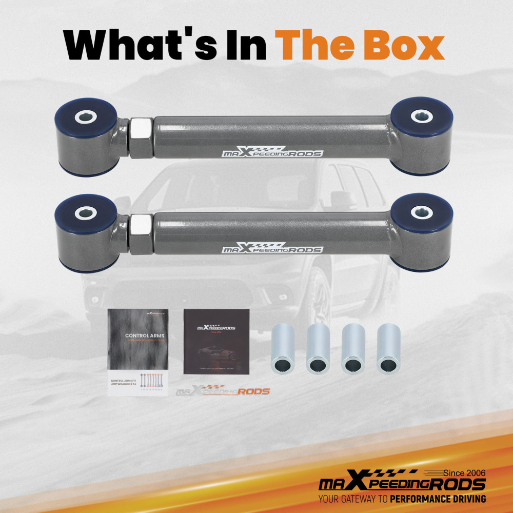 BRAS DE CONTRÔLE SUPÉRIEUR ARRIÈRE+BARRE DE TRACTION AVANT compatible pour JEEP WRANGLER TJ