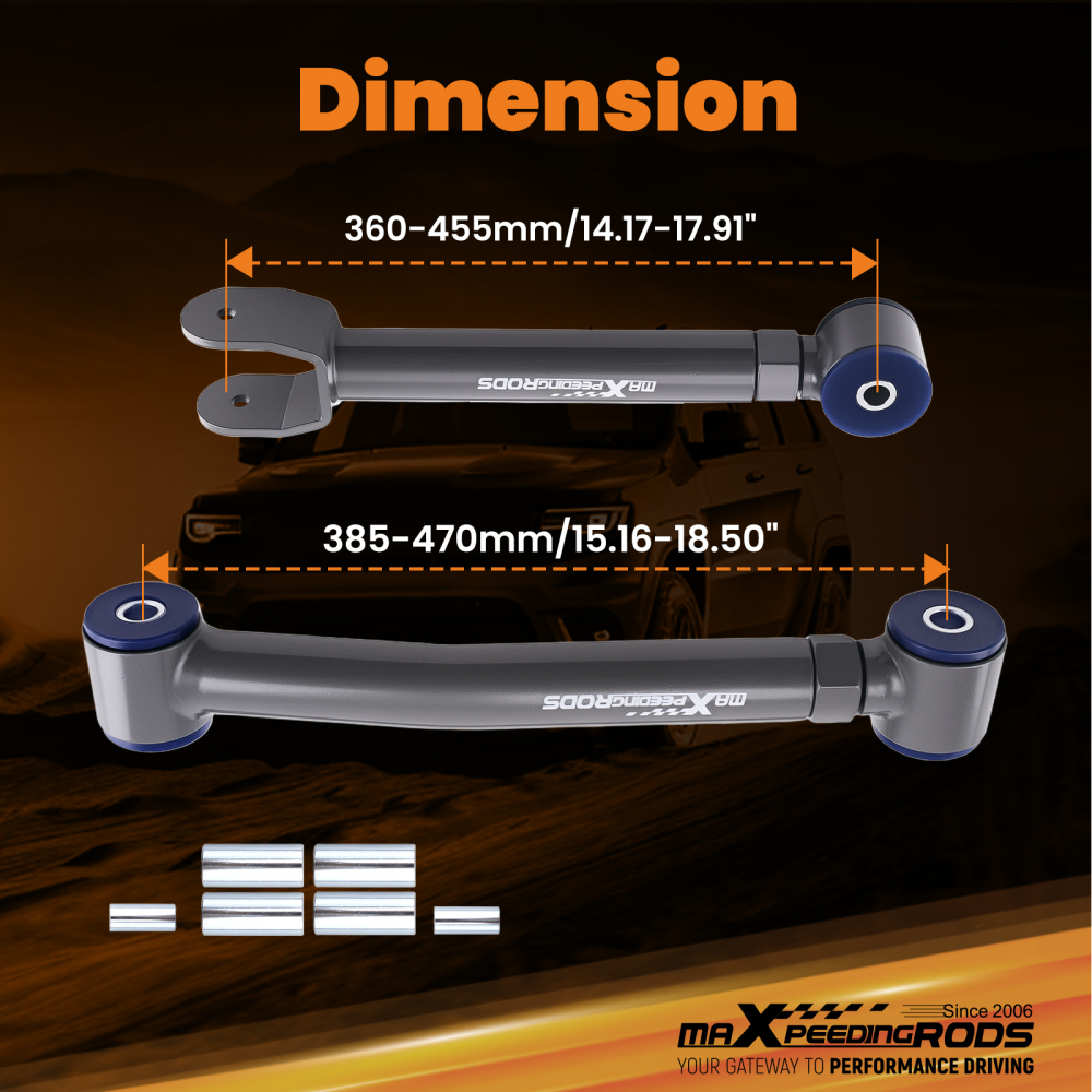 Adjustable Front Upper Lower Control Arms + Track bar compatible for Jeep Cherokee XJ 84-01