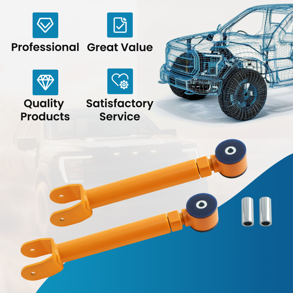 Front Upper Adjustable Control Arm Set 0-8 Lift compatible for Jeep Wrangler TJ 1997