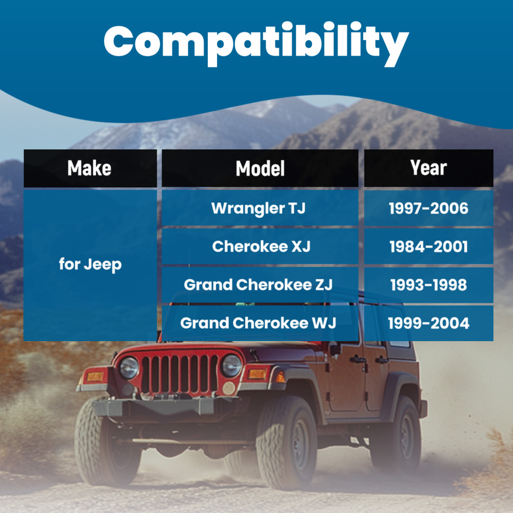 Front Upper Adjustable Control Arm Set 0-8 Lift compatible for Jeep Wrangler TJ 1997