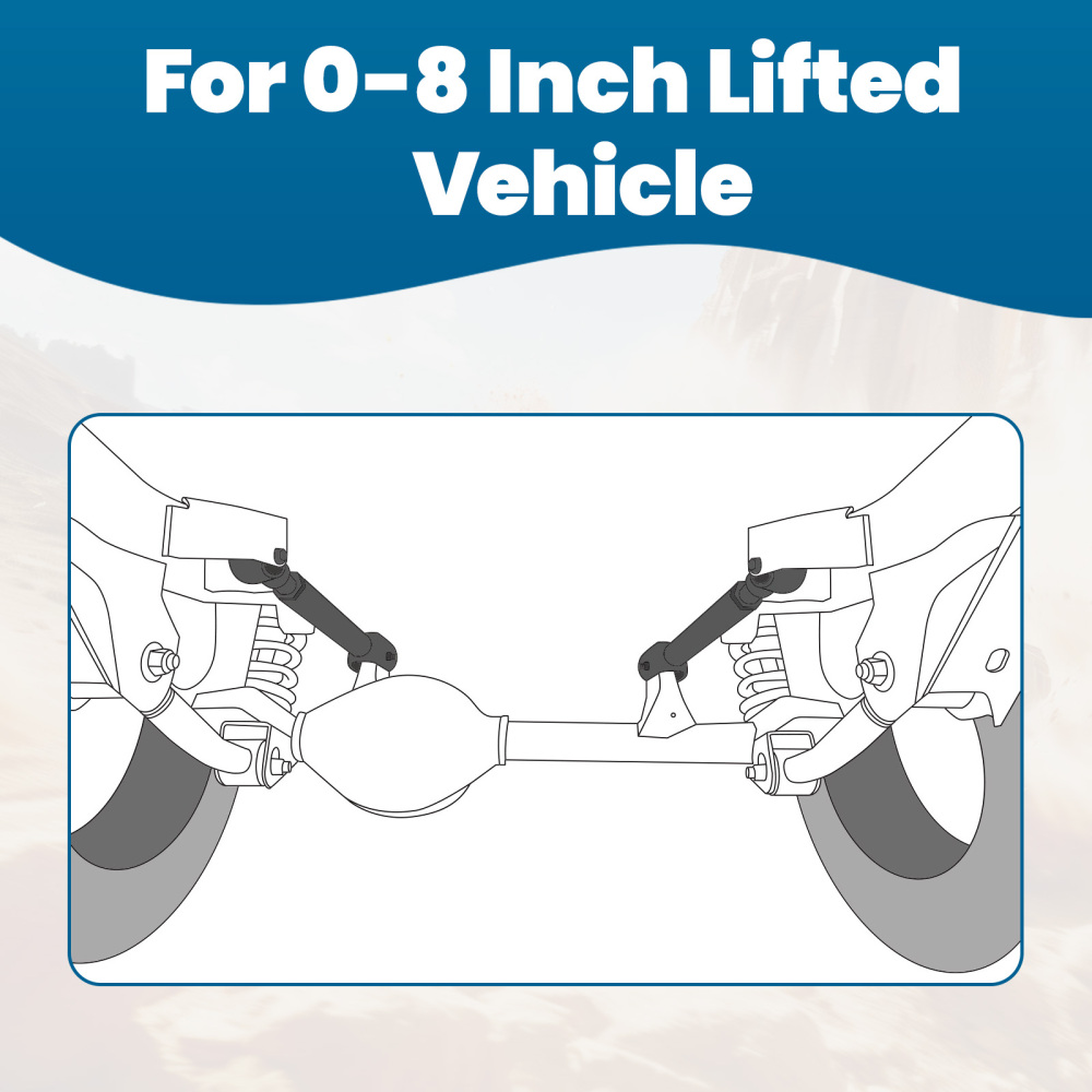 Front Upper Adjustable Control Arm Set 0-8 Lift compatible for Jeep Wrangler TJ 1997