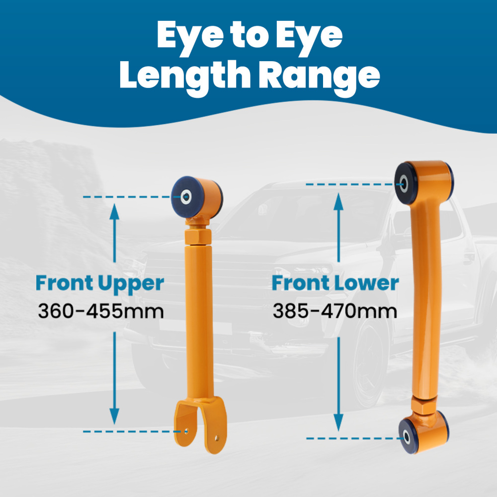 4Pcs Front UpperLower Adjustable Control Arms compatible for Jeep Cherokee XJ 1986-2001