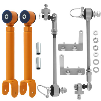 Sway Bar Quick Disconnects + Front Upper Control Arms For 84-01 compatible for Jeep Cherokee XJ