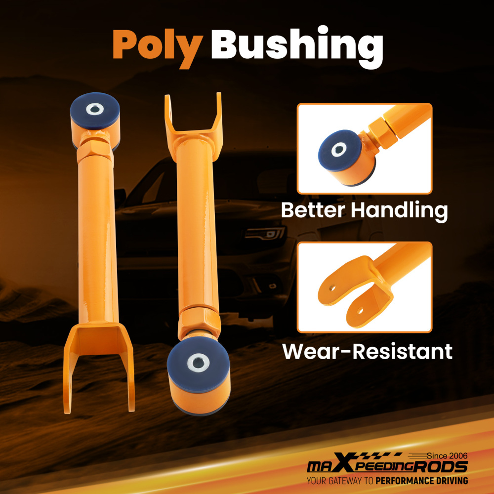 FRONT UPPER CONTROL ARM + FRONT TRACK BAR ADJUSTABLE compatible for JEEP CHEROKEE XJ 91-01