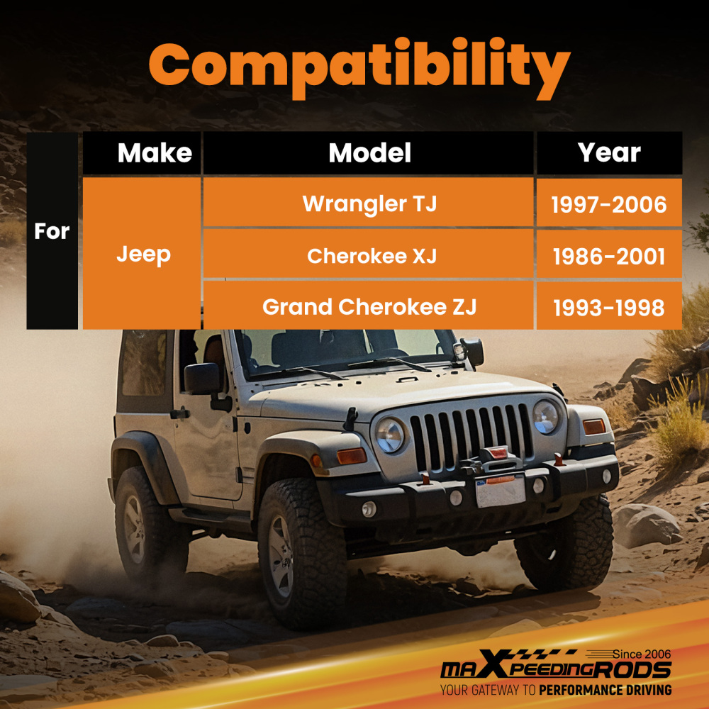 Brazos De Control Delantero Superior E Inferior compatible para Jeep Cherokee XJ Wrangler TJ