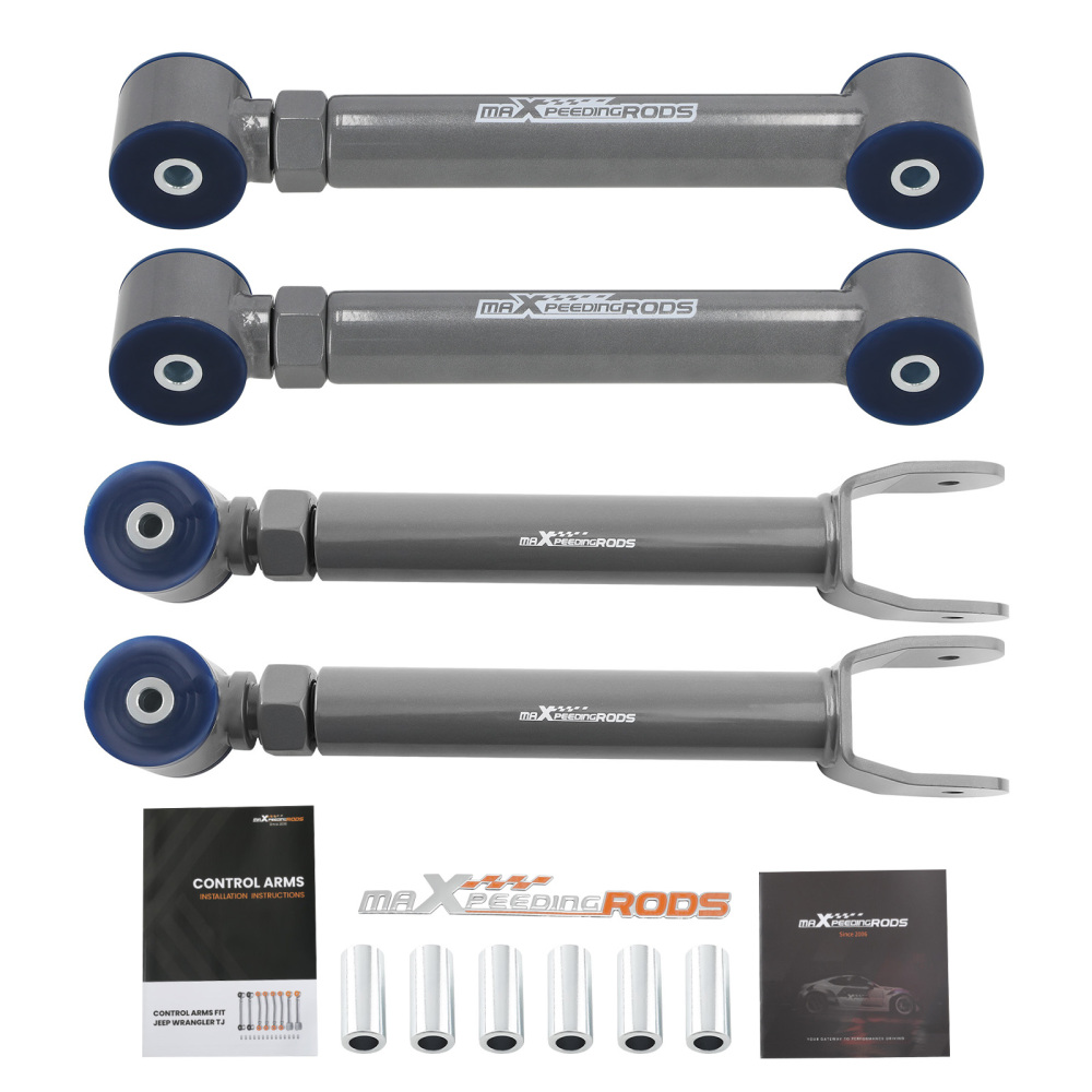 4x Adjustable Upper Suspension Control Arms compatible for Jeep Grand Cherokee ZJ 1993-1998