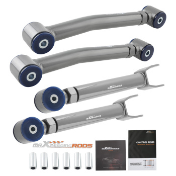 4x Front Upper Lower Adjustable Control Arms compatible for Jeep Wrangler TJ 1997-2006 0-8
