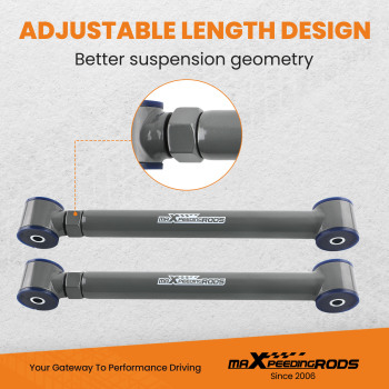 4X FRONT UPPER REAR LOWER CONTROL ARMS SET compatible for JEEP GRAND CHEROKEE WJ 1999-2004