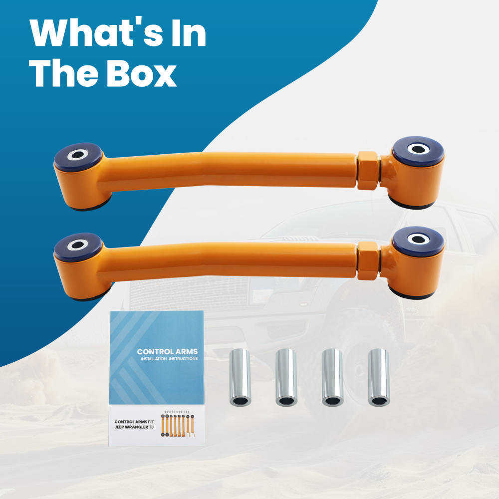 Front Lower Heavy Duty Adjustable Control Arm Set compatible for Jeep TJ-ZJ-XJ