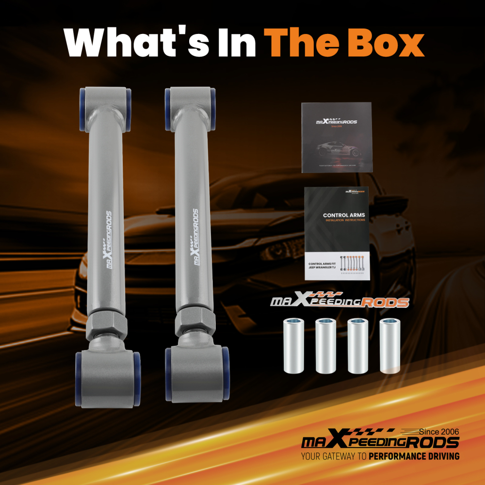 Adjustable Heavy Duty Front Lower Control Arm Kit compatible for Jeep Cherokee XJ 1984-2001