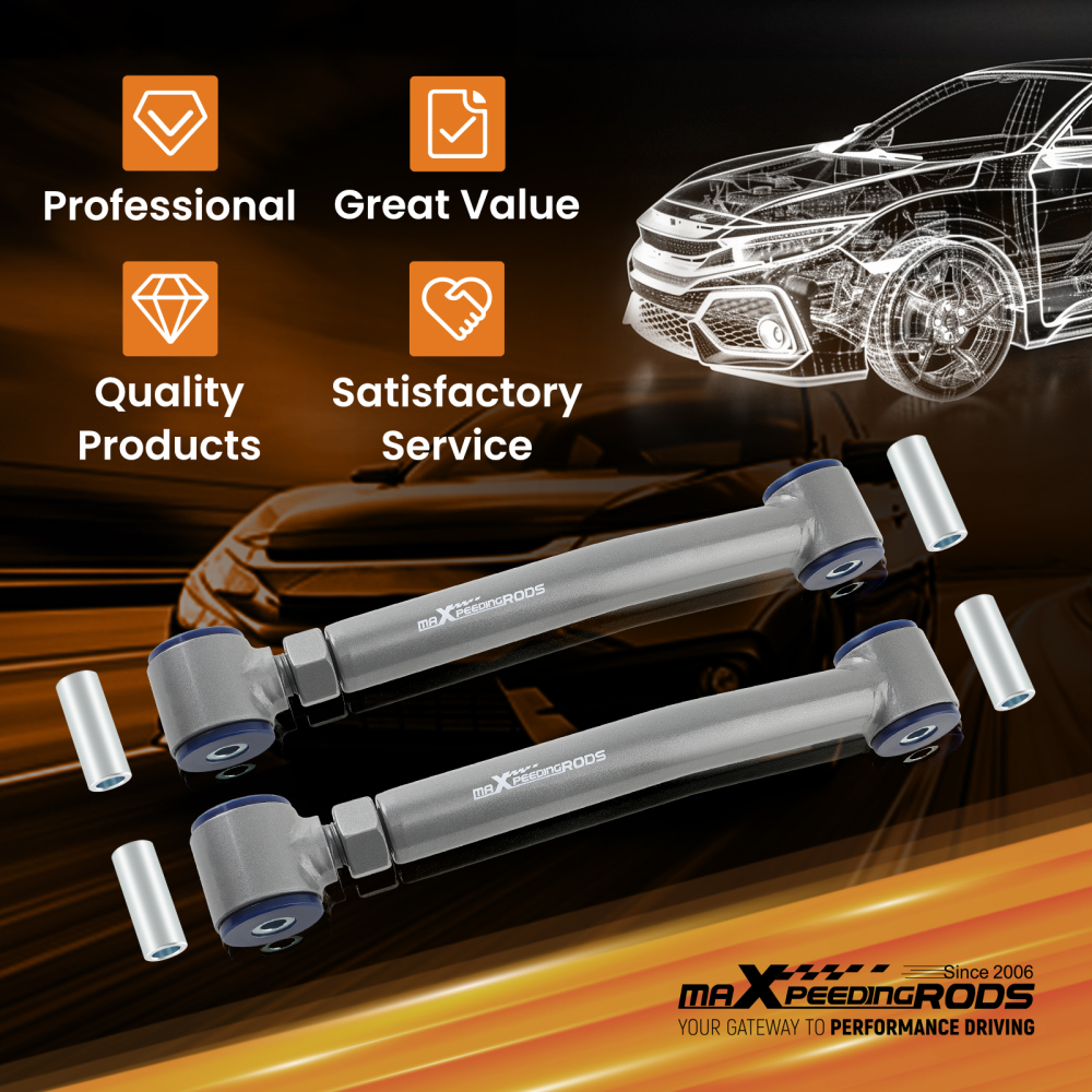 Adjustable Heavy Duty Front Lower Control Arm Kit compatible for Jeep Cherokee XJ 1984-2001