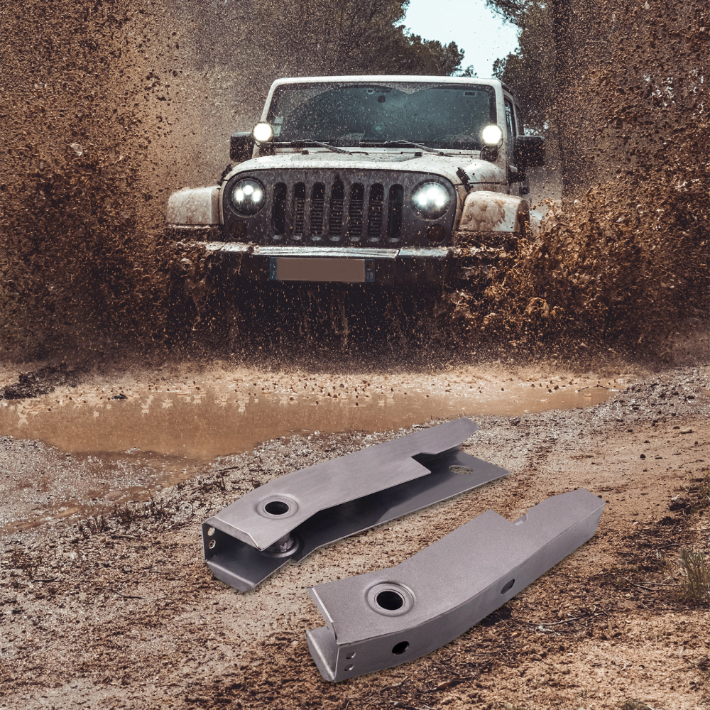 Left Right Rear Shackle Mount Frame Repair Kit Set compatible for Jeep Wrangler YJ 1987-1995 suspension arms