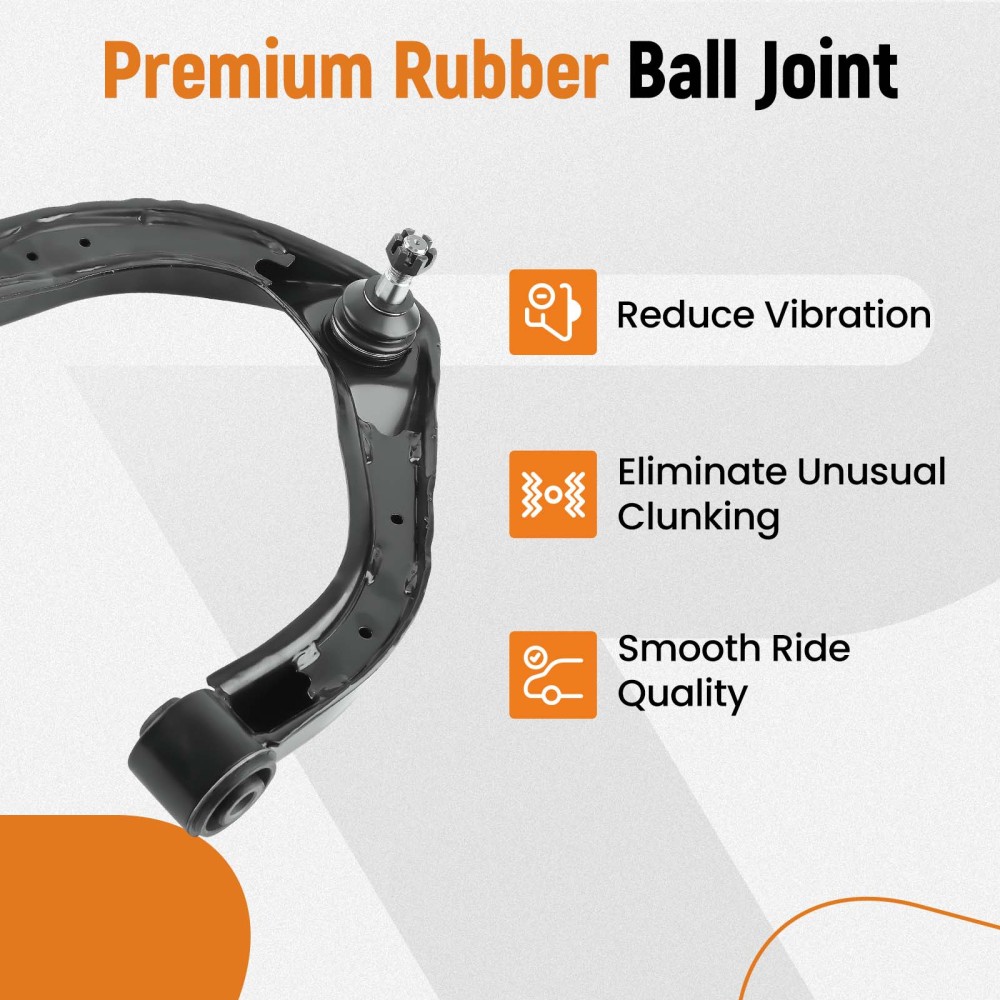 Front Upper Lower Control Arm + Tie Rod End compatible for Nissan Armada Titan 2004-2015