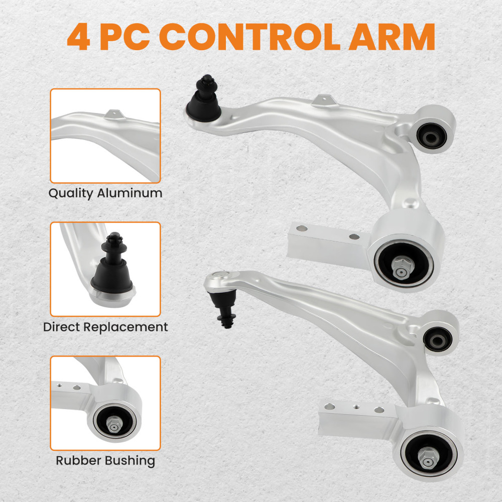4x Front Lower Control Arm for 2007-2013 compatible for Acura MDX ZDX Suspension Kit Ball Joint