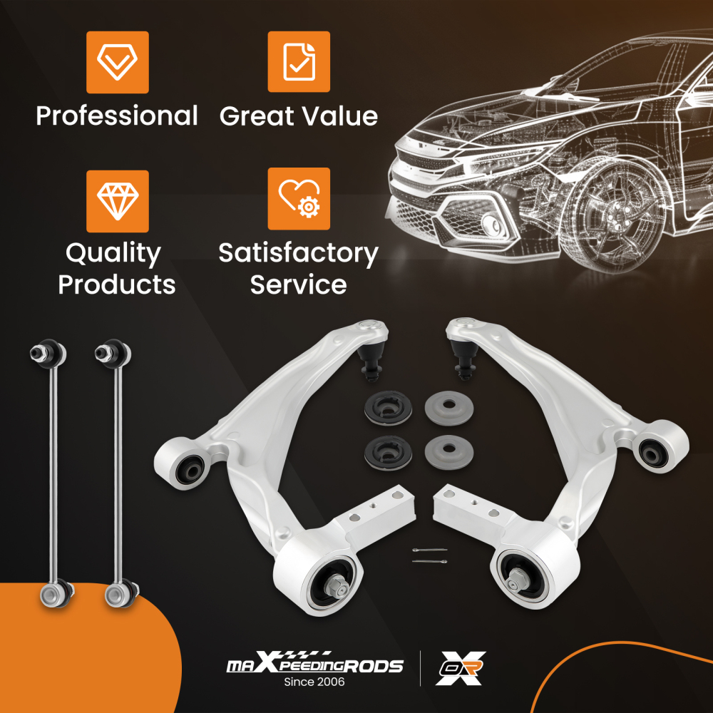 4x Front Lower Control Arm for 2007-2013 Acura MDX ZDX Suspension Kit Ball Joint