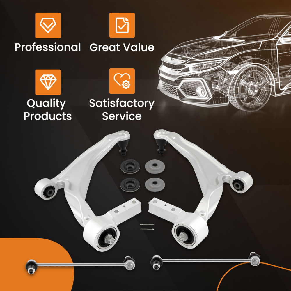 4x Front Lower Control Arm for 2007-2013 Acura MDX ZDX Suspension Kit Ball Joint