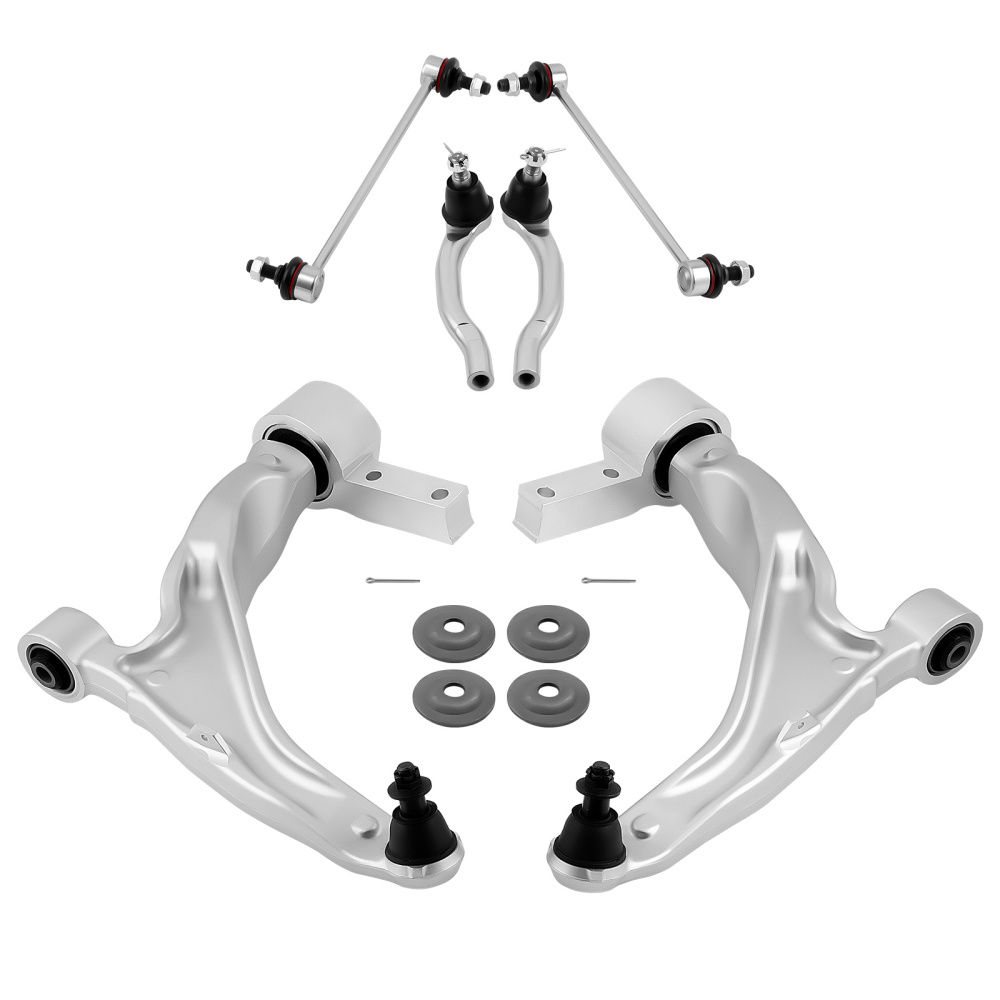 6x Front Lower Control Arms Sway Bar Tie Rods Kit for 2007-2013 Acura MDX ZDX