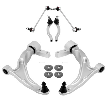 6x Front Lower Control Arms Sway Bar Tie Rods Kit for 2007-2013 compatible for Acura MDX ZDX