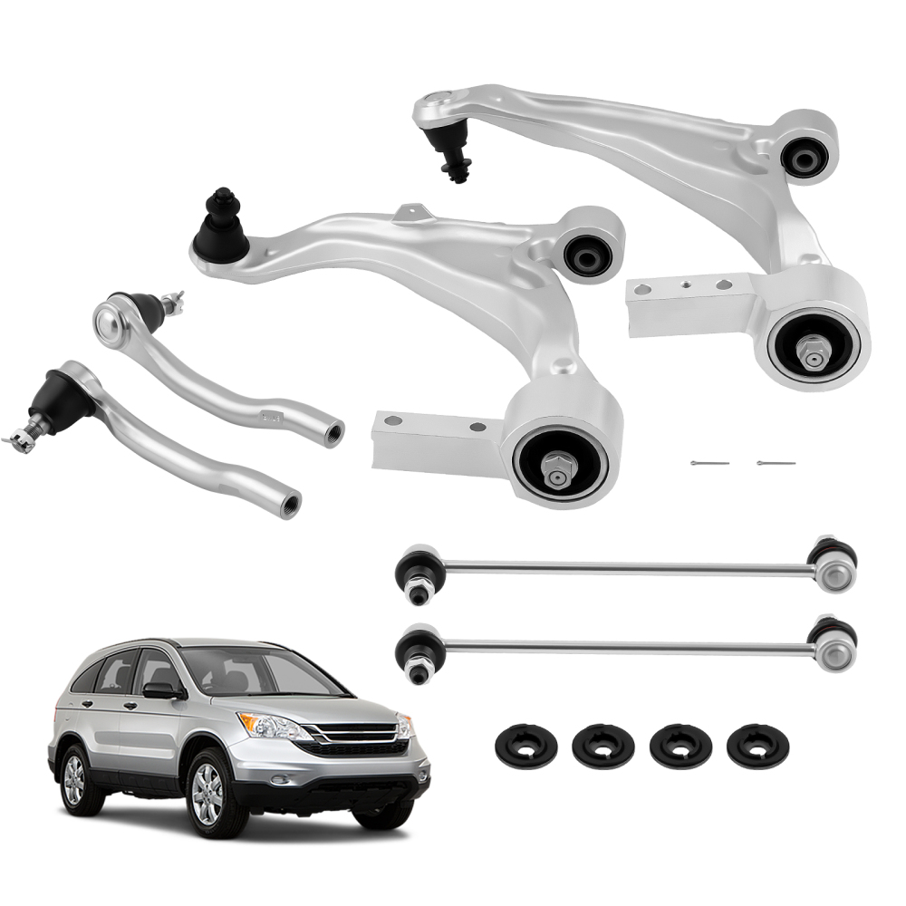 6x Front Lower Control Arms Sway Bar Tie Rods Kit for 2007-2013 Acura MDX ZDX