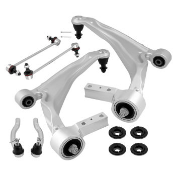8pcs Front Lower Control Arms w/ Ball Joint Tie Rods Kit compatible for Acura MDX 2007-2013