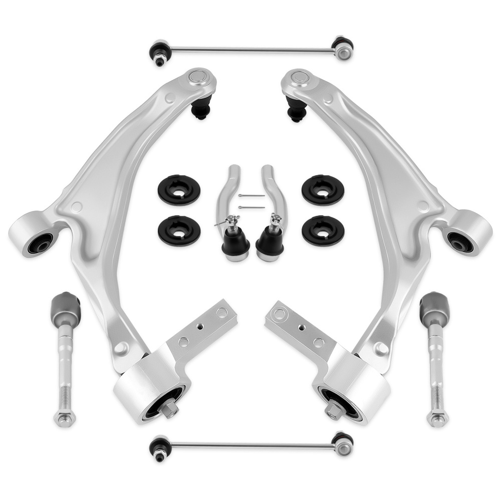 8pcs Front Lower Control Arm w/ Ball Joint Tie Rods Kit compatible for Acura MDX 2007-2013