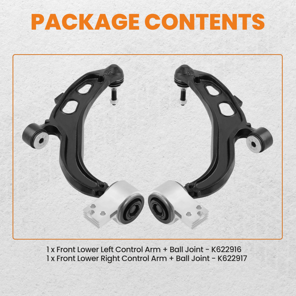 2pcs Front Lower Control Arm compatible for Ford Taurus 2013-2018 compatible for Lincoln MKS MKT 2013-2016