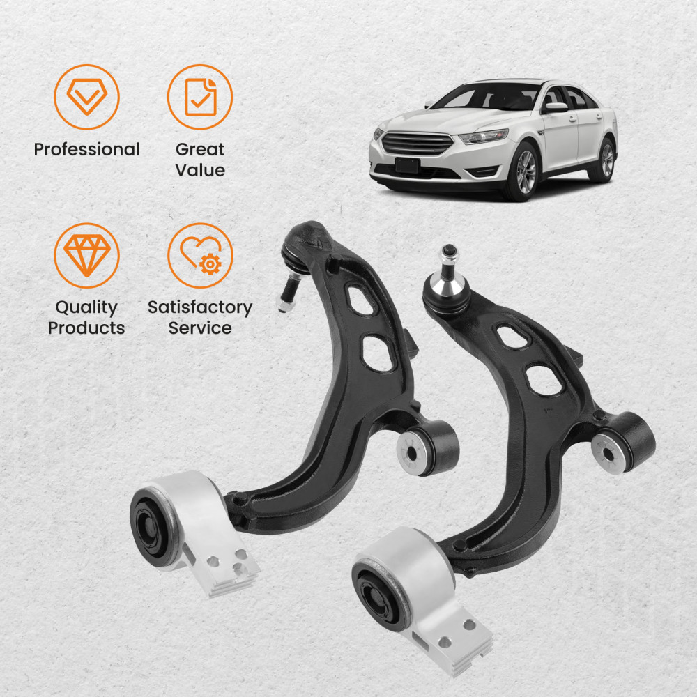 2pcs Front Lower Control Arm compatible for Ford Taurus 2013-2018 compatible for Lincoln MKS MKT 2013-2016