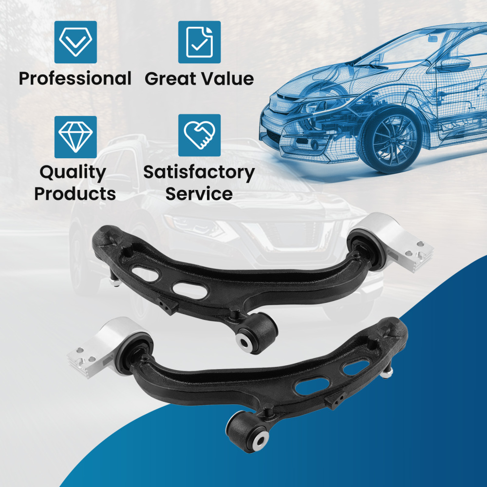 2pcs Front Lower Control Arm compatible for Ford Taurus 2013-2018 compatible for Lincoln MKS MKT 2013-2016