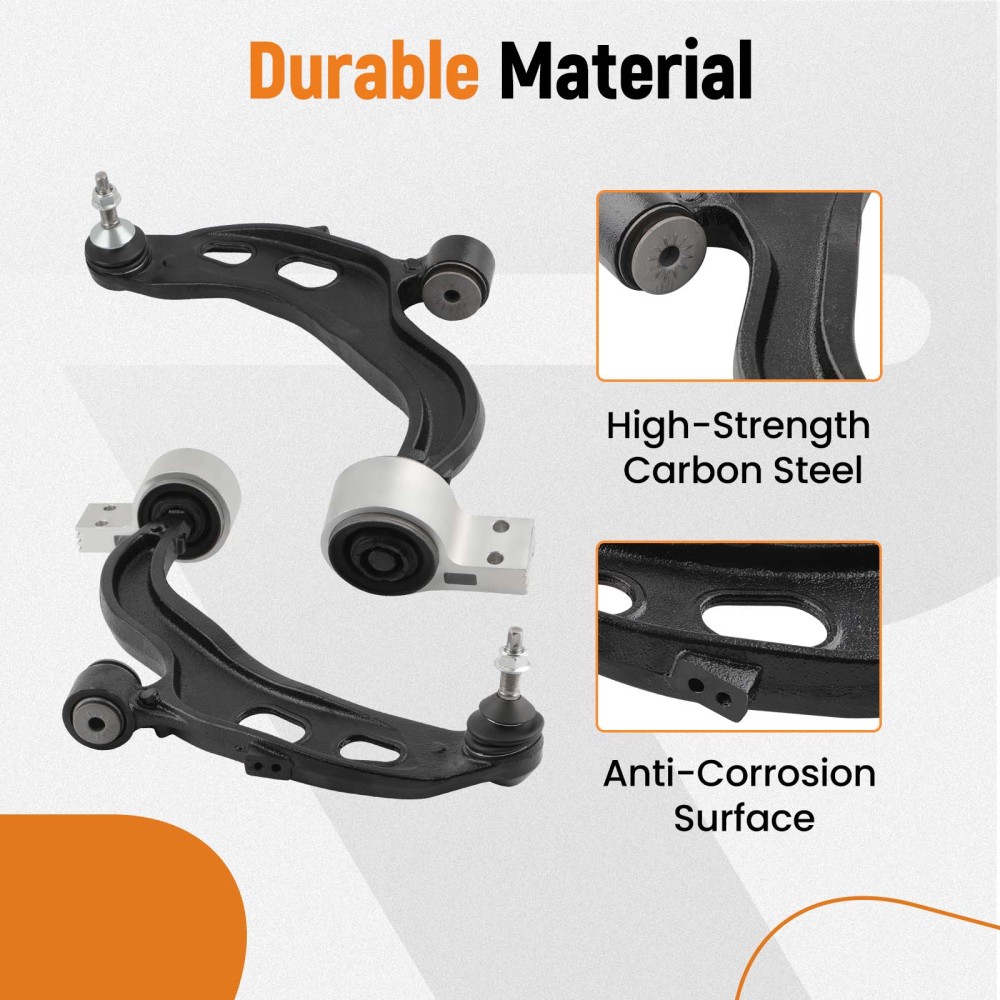 4pcs Front Lower Control Arm compatible for Ford Taurus 2013-2018 compatible for Lincoln MKS MKT 2013-2016