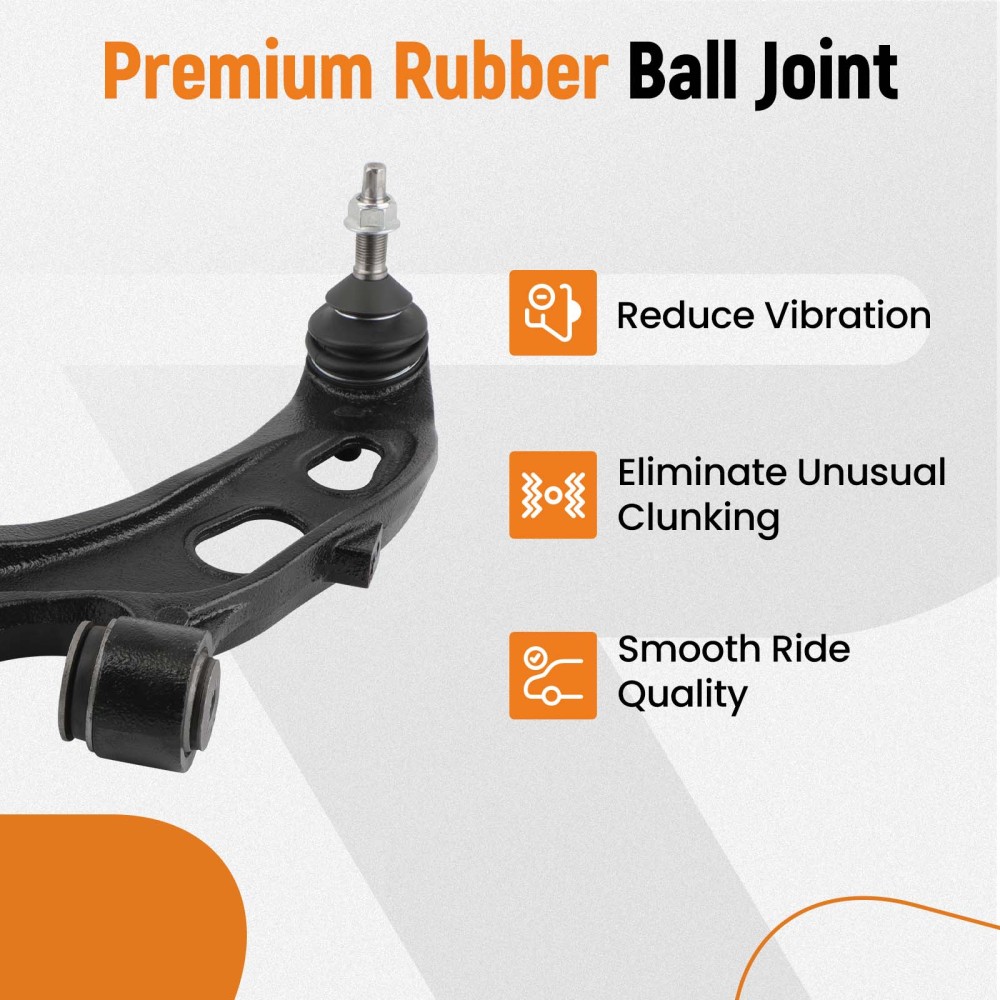 4pcs Front Lower Control Arm compatible for Ford Taurus 2013-2018 compatible for Lincoln MKS MKT 2013-2016