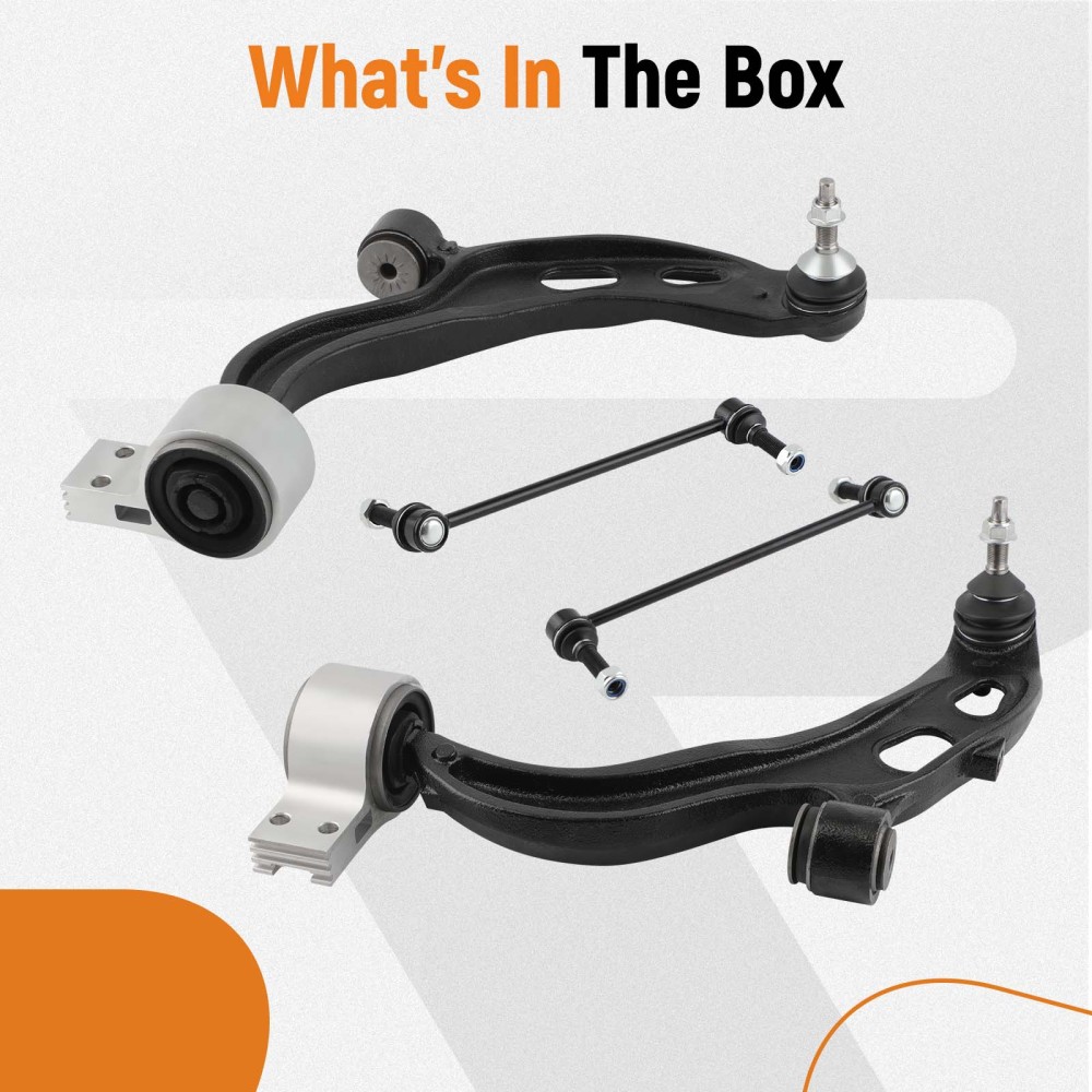 4pcs Front Lower Control Arm compatible for Ford Taurus 2013-2018 compatible for Lincoln MKS MKT 2013-2016