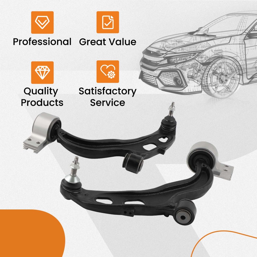 4pcs Front Lower Control Arm compatible for Ford Taurus 2013-2018 compatible for Lincoln MKS MKT 2013-2016