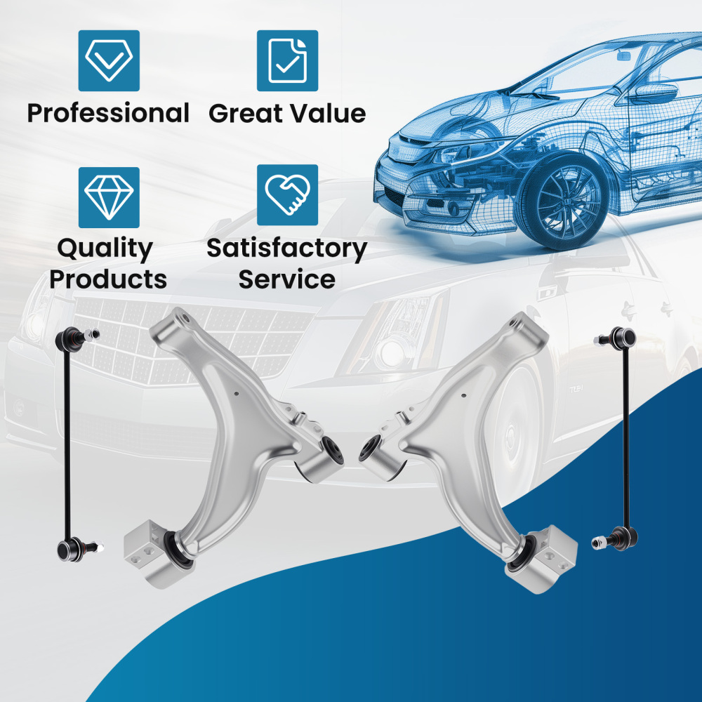 Front Lower Control Arms Sway Bar Links compatible for Buick LaCrosse Regal Cadillac XTS