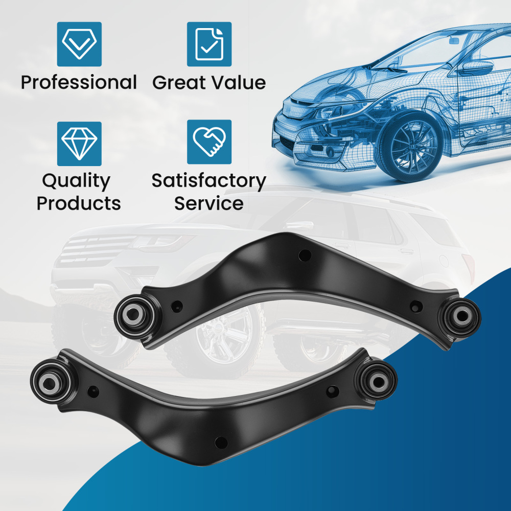 2pcs Rear Upper Control Arms For 2013-2019 compatible for Chevrolet Impala compatible for Malibu Buick Regal